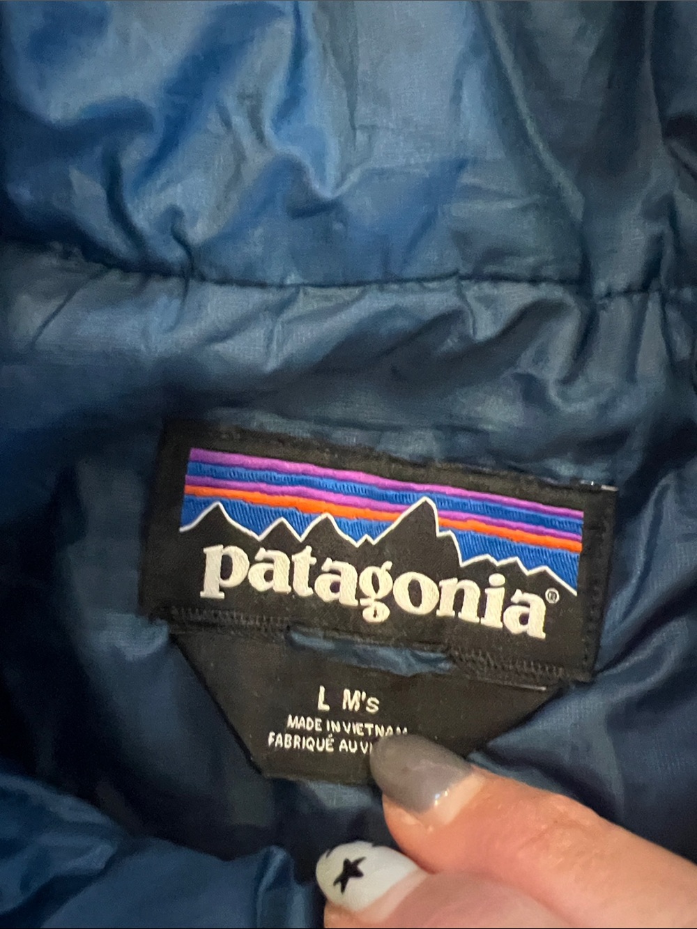 Patagonia Men's Blue Quilted Insulated Puffer Jacket-size Large - Picture 2 of 2